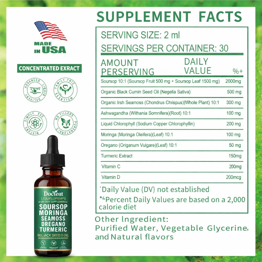 Soursop Bitters Liquid Drops | Gut & Bloat Support